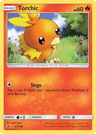 Torchic 4/70 - Dragon Majesty Reverse Holofoil