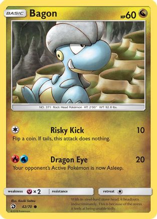 Bagon 42/70 - Dragon Majesty Reverse Holofoil