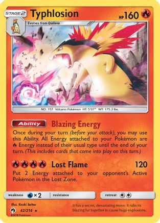 Typhlosion 42/214 - Lost Thunder Reverse Holofoil