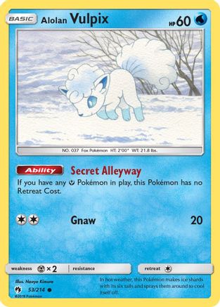 Alolan Vulpix 53/214 - Lost Thunder