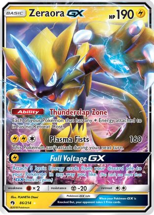 Zeraora-GX 86/214 - Lost Thunder Holofoil