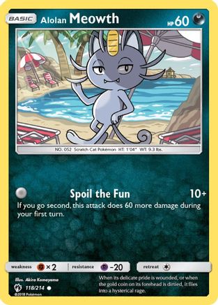 Alolan Meowth 118/214 - Lost Thunder