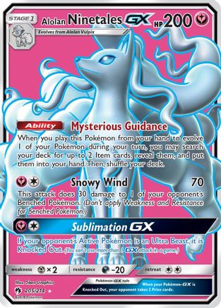 Alolan Ninetales GX (Full Art) 205/214 - Lost Thunder Holofoil