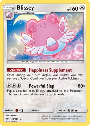 Blissey 153/214 - Lost Thunder Reverse Holofoil