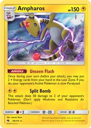 Ampharos (SM Lost Thunder) 78 - Deck Exclusives