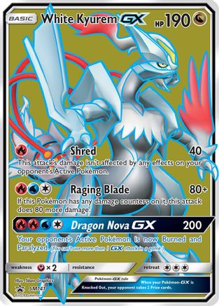 White Kyurem-GX SM141/248 - SM Black Star Promos Holofoil