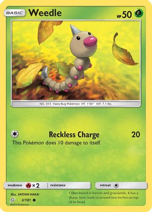 Weedle 3/181 - Team Up Reverse Holofoil