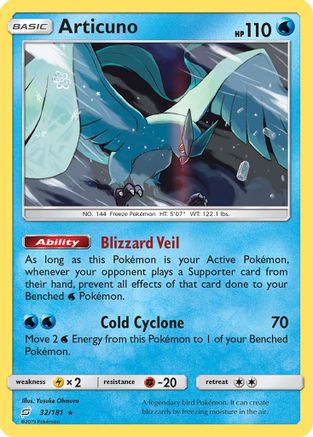 Articuno 32/181 - Team Up Reverse Holofoil