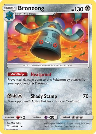 Bronzong 101/181 - Team Up Reverse Holofoil