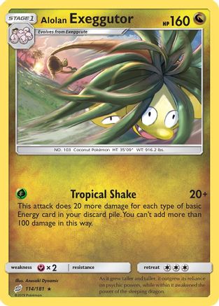 Alolan Exeggutor 114/181 - Team Up Reverse Holofoil