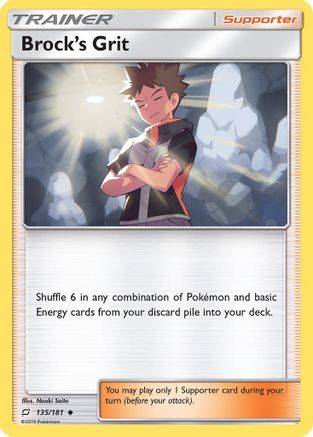 Brock's Grit 135/181 - Team Up Reverse Holofoil