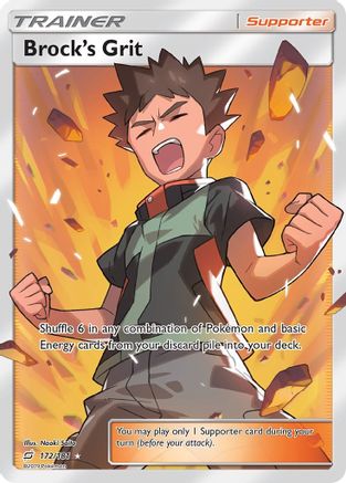 Brock's Grit 172/181 - Team Up Holofoil