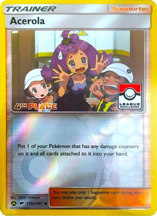 Acerola (League Challenge) [4th Place] 112a - League & Championship Cards Reverse Holofoil