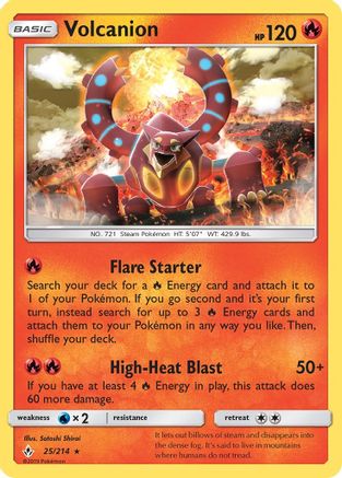 Volcanion 25/214 - Unbroken Bonds Reverse Holofoil