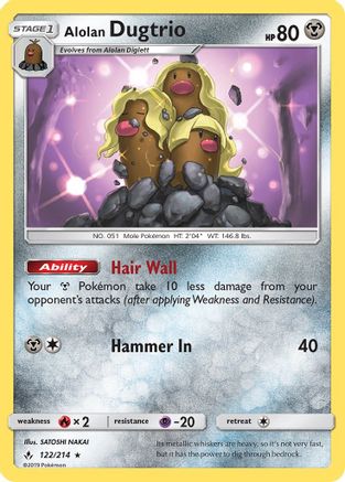 Alolan Dugtrio 122/214 - Unbroken Bonds Reverse Holofoil