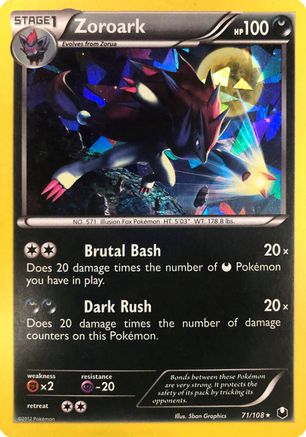 Zoroark - 71/108 (Cracked Ice Holo) 71 - Deck Exclusives Holofoil