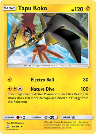 Tapu Koko 69/236 - Unified Minds Holofoil