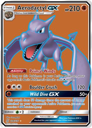 Aerodactyl GX (Full Art) 224/236 - Unified Minds Holofoil