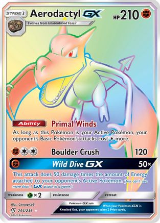 Aerodactyl-GX 244/236 - Unified Minds Holofoil