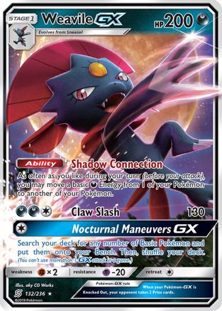 Weavile-GX 132/236 - Unified Minds Holofoil