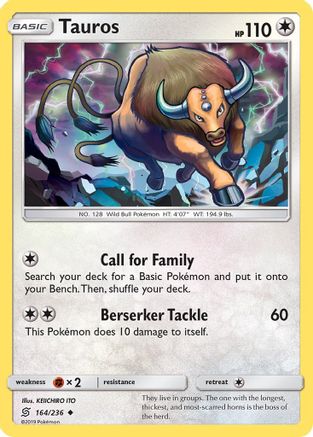 Tauros 164/236 - Unified Minds Reverse Holofoil