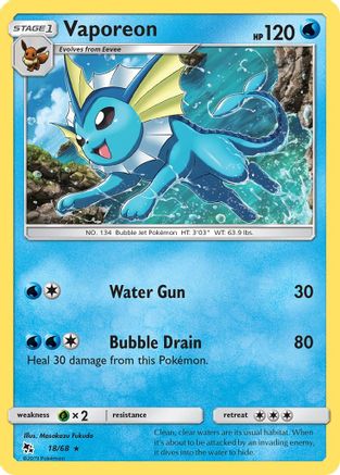 Vaporeon 18/68 - Hidden Fates Holofoil