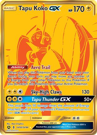 Tapu Koko-GX SV93/94 - Shiny Vault Holofoil