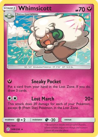 Whimsicott 148/236 - Cosmic Eclipse Reverse Holofoil