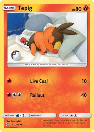 Tepig 31/236 - Cosmic Eclipse Reverse Holofoil