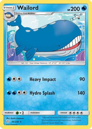 Wailord 46/236 - Cosmic Eclipse Reverse Holofoil