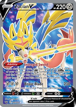 Zacian V 195/202 - Sword & Shield Holofoil