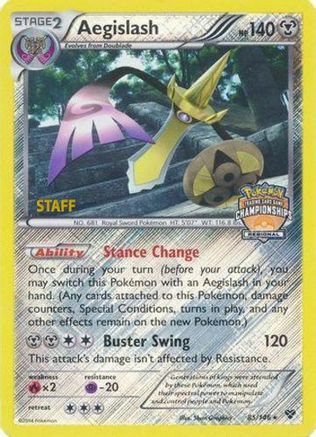 Aegislash (Regional Championships) [Staff] 85 - League & Championship Cards Reverse Holofoil