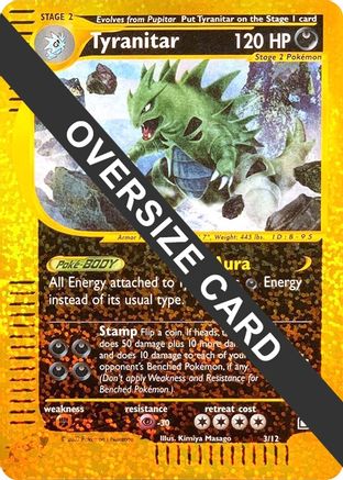 Tyranitar - 3/12 3 - Jumbo Cards Reverse Holofoil