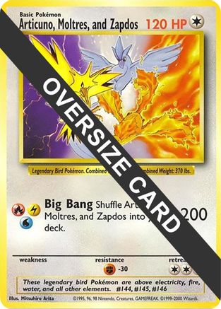 Articuno, Moltres, and Zapdos (Warner Bros. Promo) - Jumbo Cards