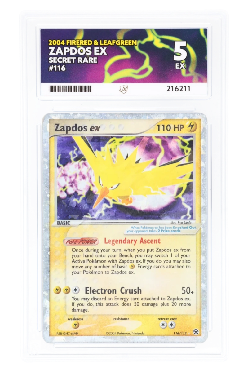 Zapdos ex 116/112 - ACE 5 - FireRed & LeafGreen - 2004 - Secret Rare