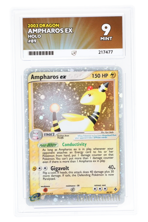 Ampharos ex 89/97 - ACE 9 - Dragon - 2003 - Holo