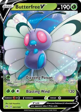 Butterfree V 1/189 - Darkness Ablaze Holofoil