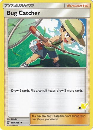 Bug Catcher - 189/236 (#46 Pikachu Stamped) 189 - Battle Academy