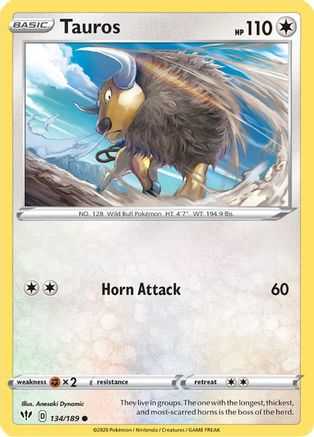 Tauros 134/189 - Darkness Ablaze Reverse Holofoil