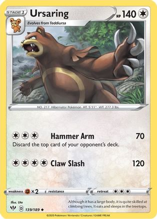 Ursaring 139/189 - Darkness Ablaze