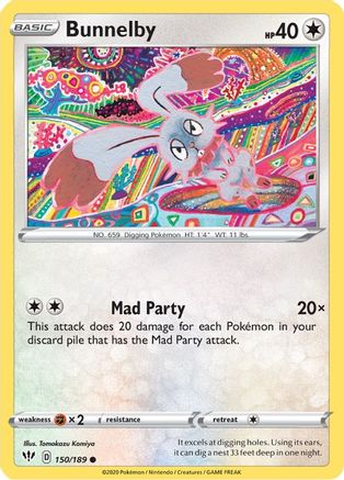 Bunnelby 150/189 - Darkness Ablaze Reverse Holofoil