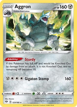 Aggron 123/189 - Darkness Ablaze Holofoil