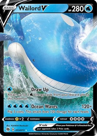 Wailord V 13/73 - Champions Path Holofoil