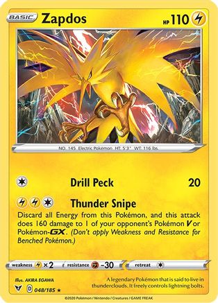 Zapdos 48/185 - Vivid Voltage Holofoil