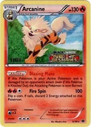 Arcanine (Prerelease) [Staff] 12 - Black and White Promos Holofoil