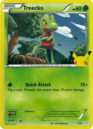 Treecko 3/25 - McDonalds Collection 2021 Holofoil