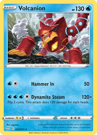 Volcanion 25/72 - Shining Fates Reverse Holofoil