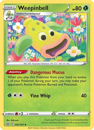 Weepinbell 2/163 - Battle Styles Reverse Holofoil