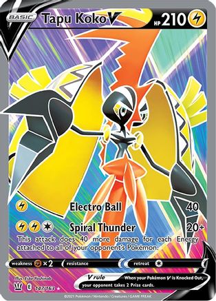 Tapu Koko V 147/163 - Battle Styles Holofoil