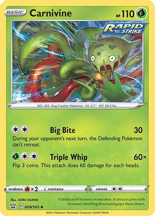 Carnivine 9/163 - Battle Styles Reverse Holofoil